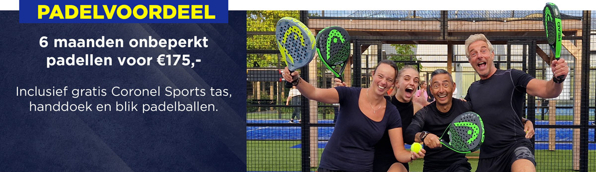 Winterdeal padel Coronel Sports Huizen